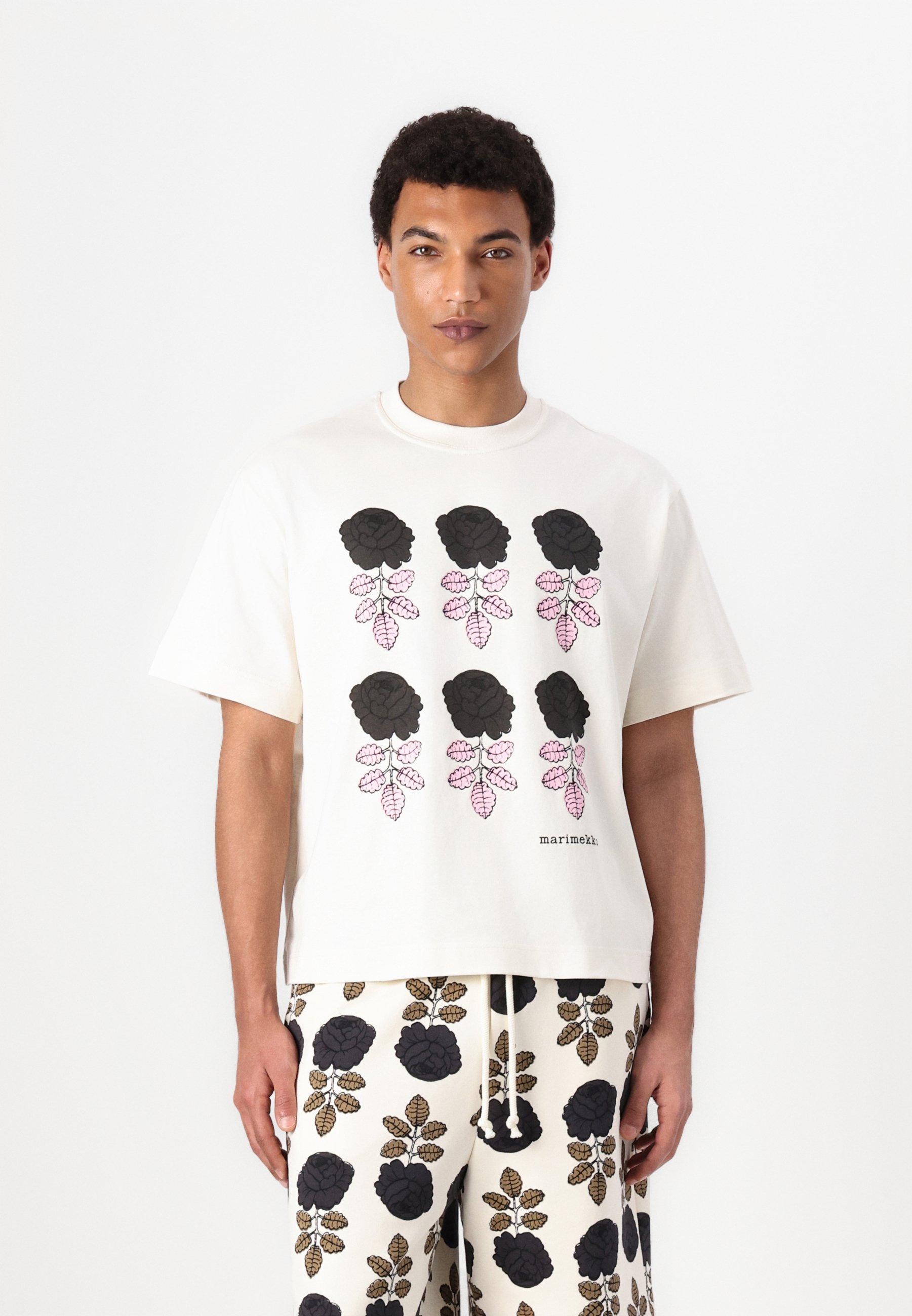 Marimekko VEISTO VIHKIRUUSU PLACEMENT UNISEX - Print T-shirt