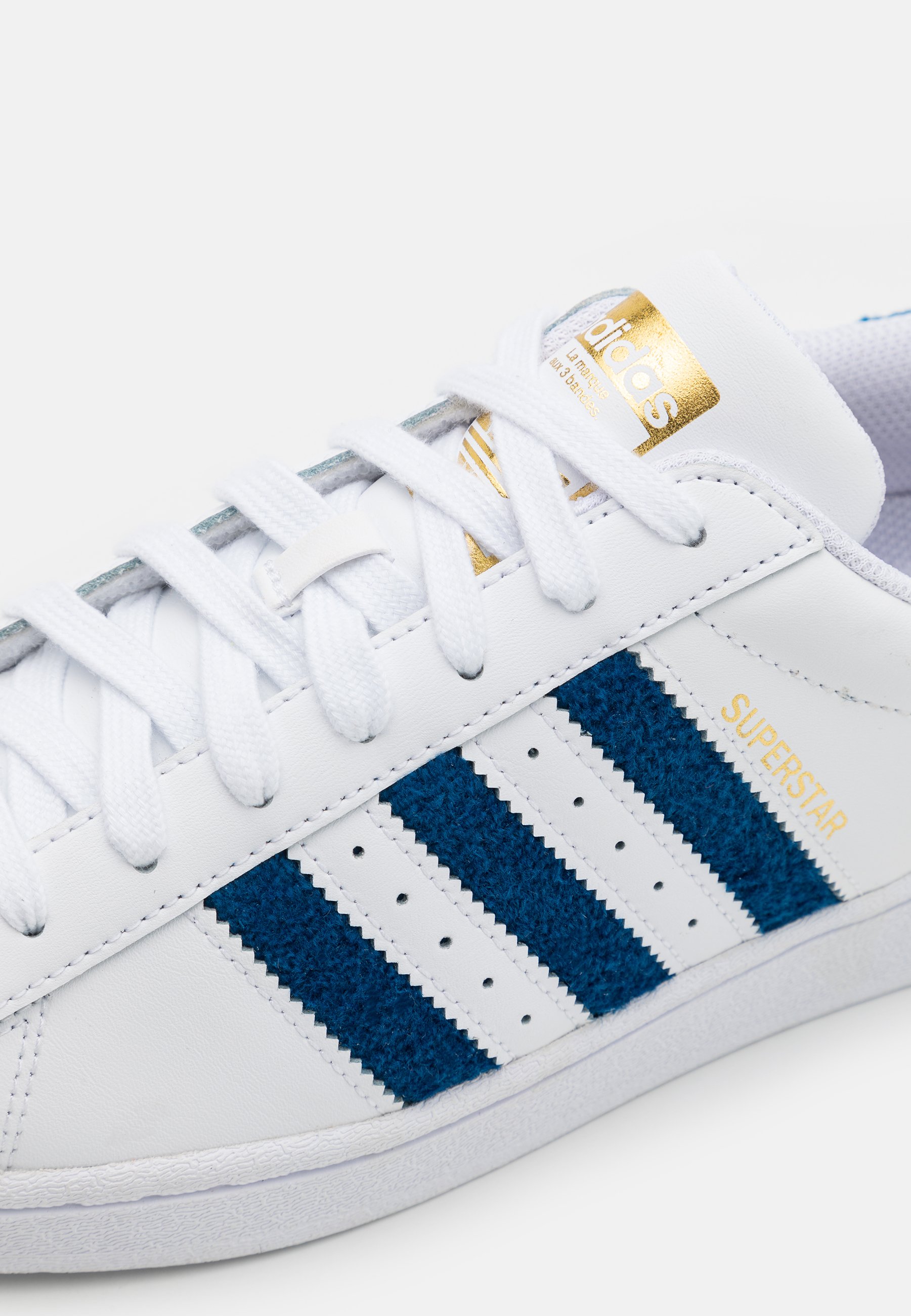 adidas Originals SUPERSTAR UNISEX - Sneakers laag - white/blauw - Zalando.nl