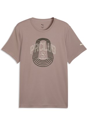 RUN CLUB GRAPHIC - T-shirt imprimé - sandstone