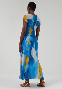Leem GEOMETRIC PRINT PLISSE - Blusa - grey acid green and tones of blue