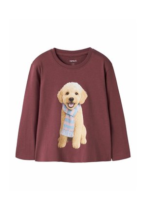 Name it, OBERTEIL MIT LANGEN ÄRMELN PRINT - T-shirt à manches longues - wild ginger