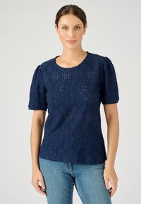Damart EN AJOURÉE EFFET - Camicetta - bleu marine