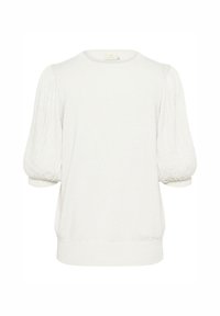 KAREGINA PLEAT PULLOVER GLITTER - Printtipaita - chalk