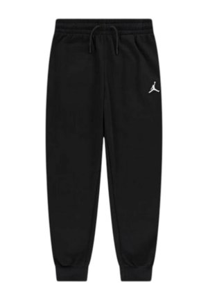 Pantaloni jogger neri con vita e polsini elasticizzati, con il logo Jumpman bianco sulla parte superiore della coscia sinistra.