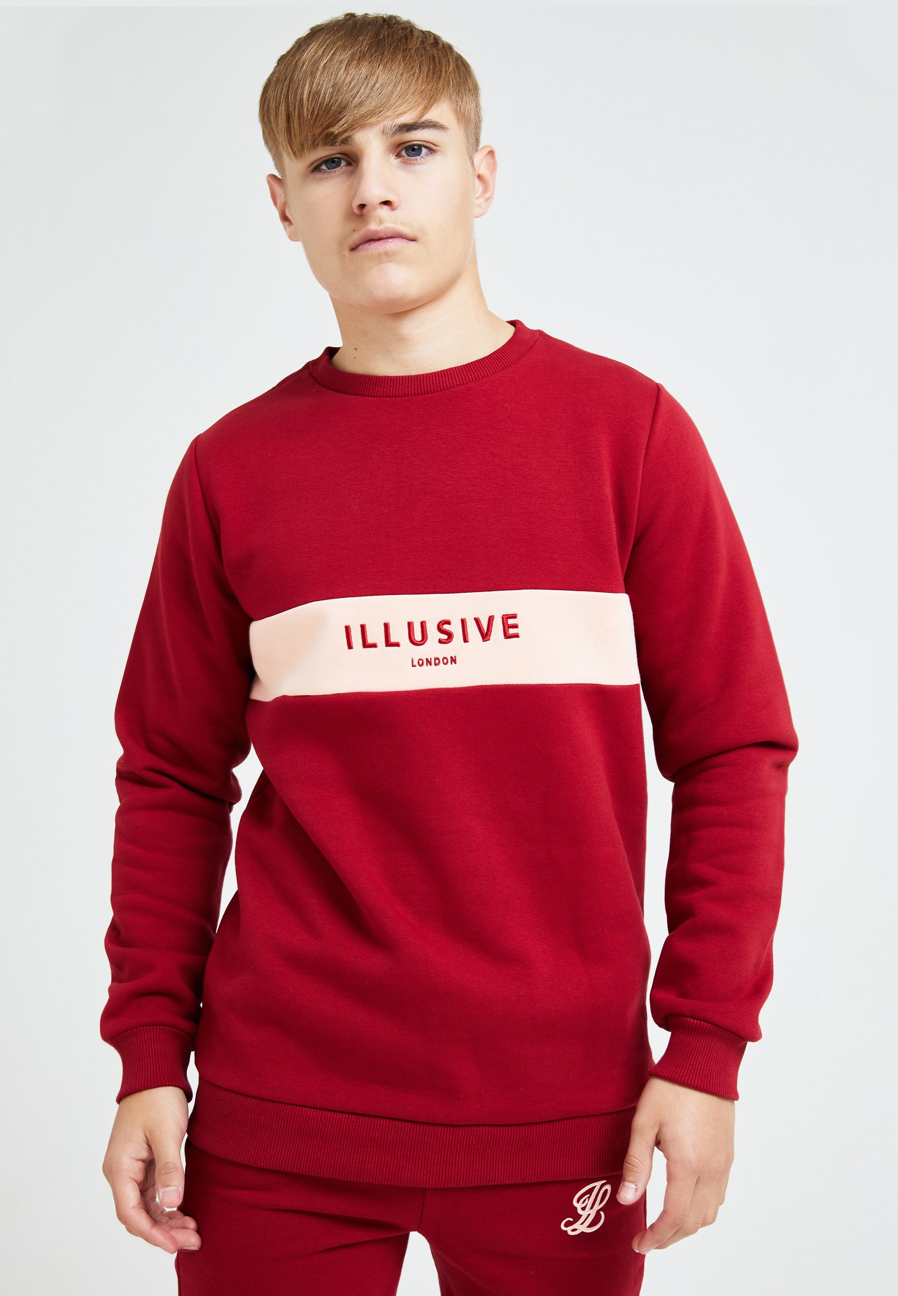 Illusive London Juniors ILLUSIVE LONDON DIVERGENCE - Sudadera - red \u0026  pink/rojo - Zalando.es