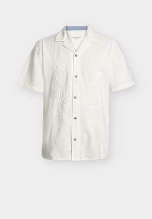 TOM TAILOR, EMBROIDERED SHIRT - Skjorter - gardenia white
