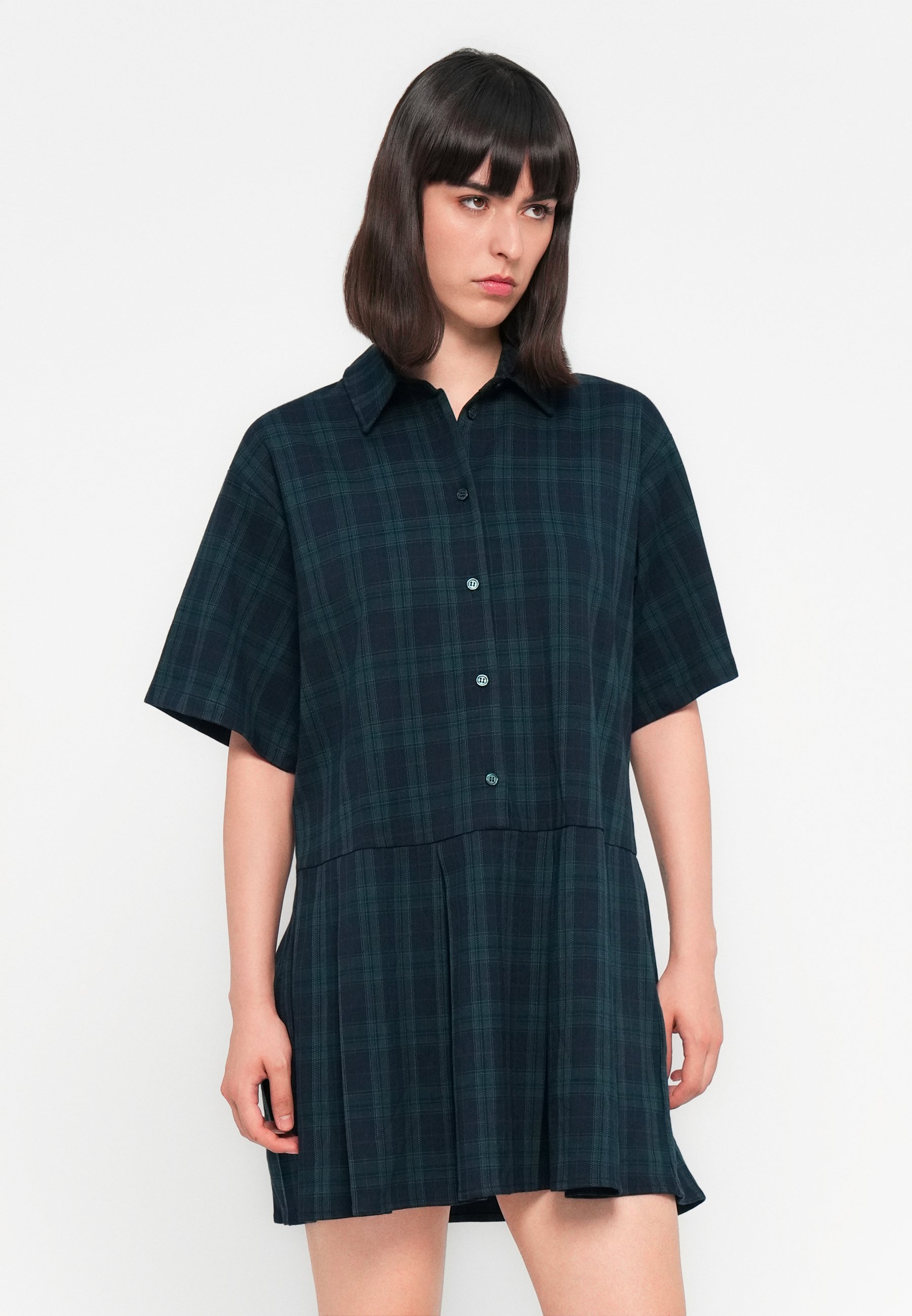 JJXX JXMILLA PLEATED DRESS - Shirt dress - naval academy/dark blue JJXX JXMILLA PLEATED DRESS - Shirt dress - naval academy/dark blue