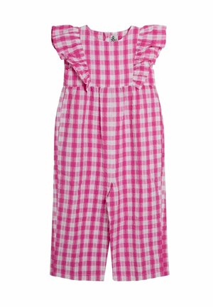 REGULAR FIT - FRILL SHOULDER  - Mono - fuchsia pink gingham