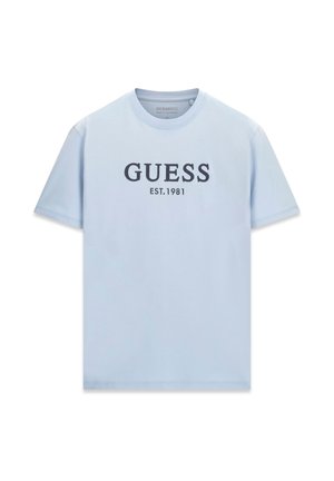 Guess, T-SHIRT MIT GESTICKTEM LOGO - T-shirt print - himmelblau