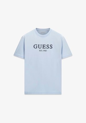 Guess, T-SHIRT MIT GESTICKTEM LOGO - Trükipildiga T-särk - himmelblau