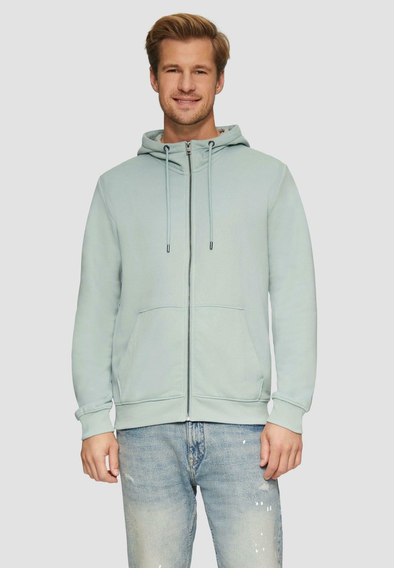 s.Oliver Sweater met rits - salbeigrün