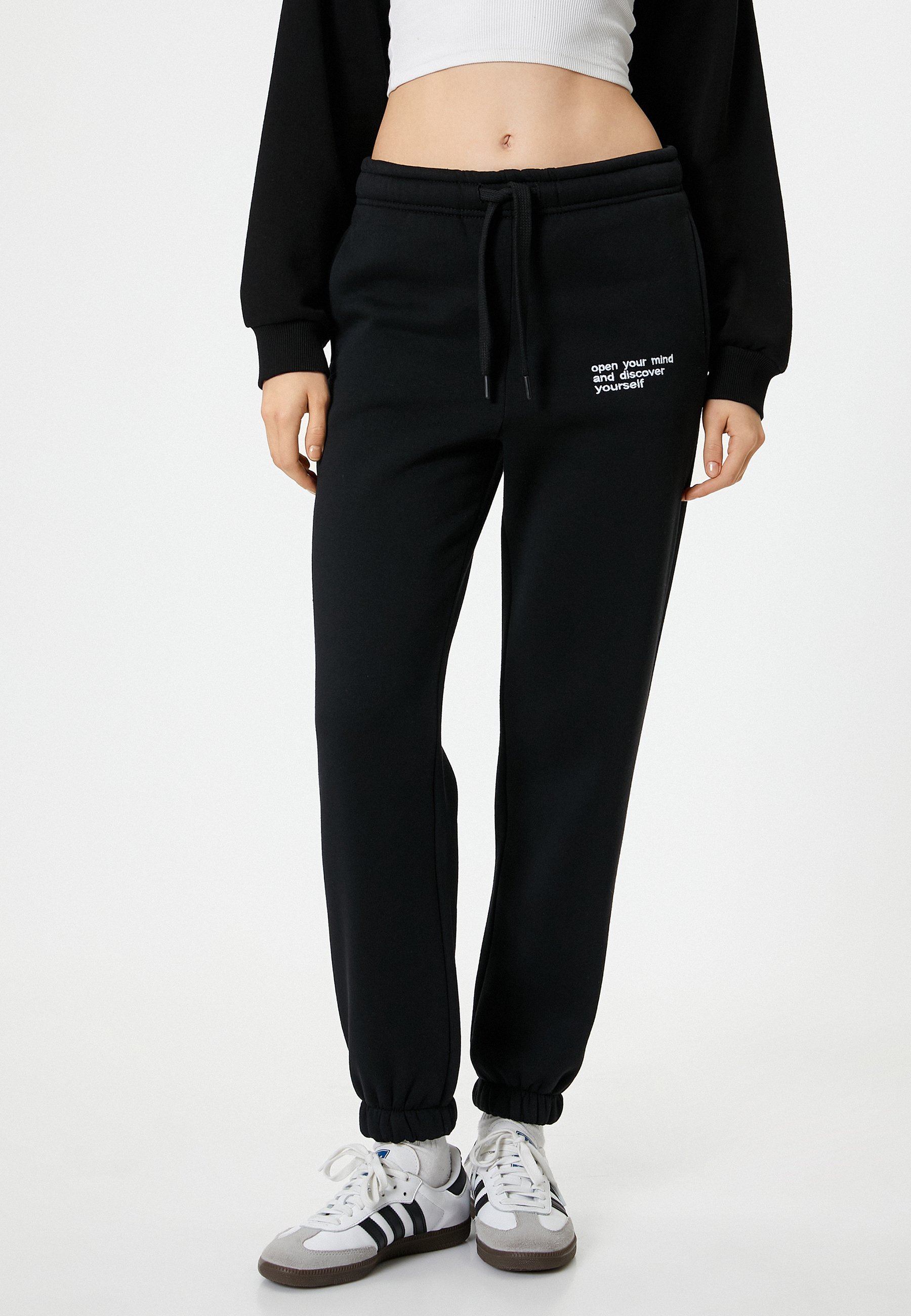 Koton Pantaloni Jogger Da Ragazza Con Coullisse E Tasche, Morbidi Interni, Taglia 9/10 Anni (050), Colore Non Specificato - copertina