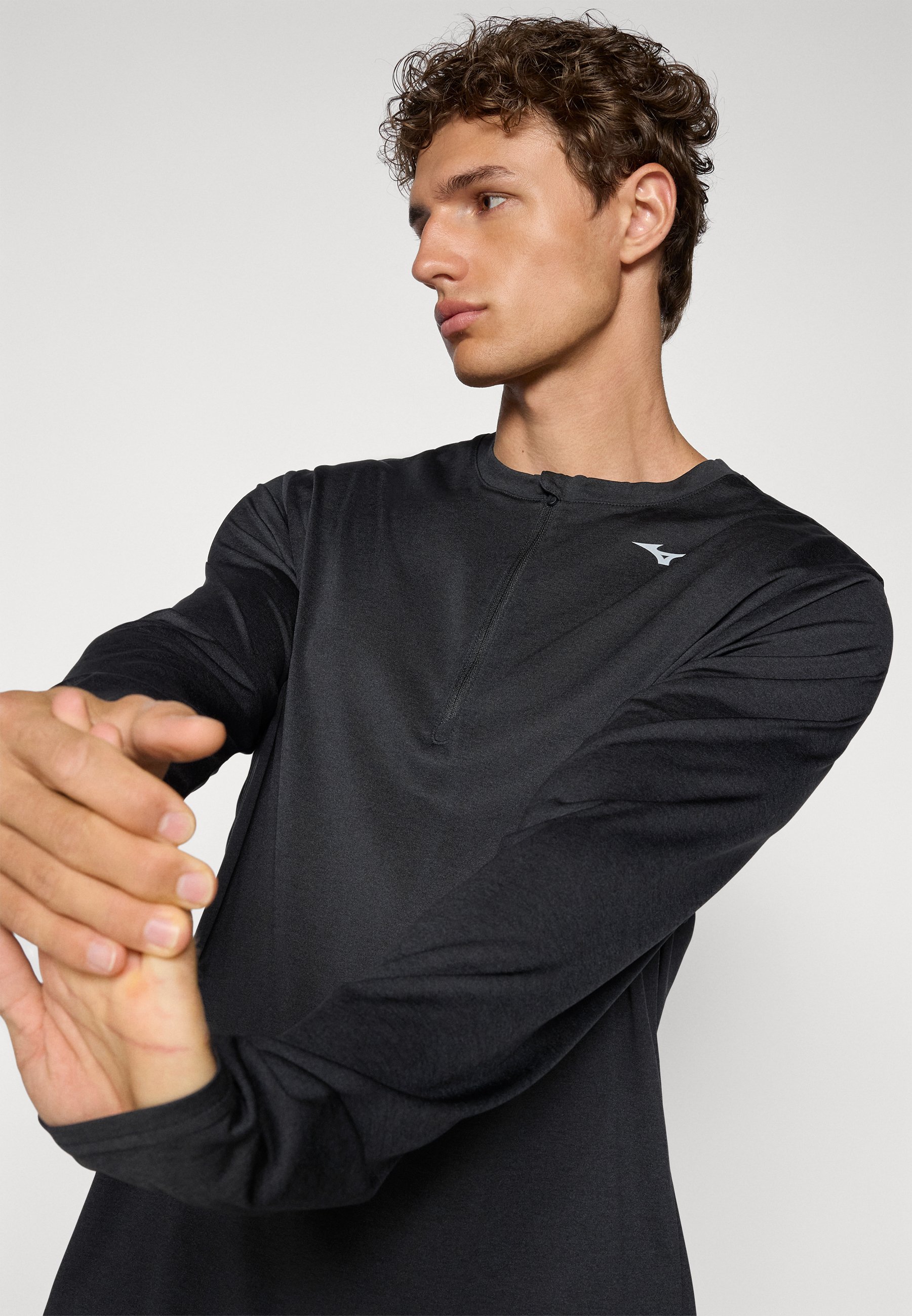 Mizuno CORE IMPULSE HALF ZIP LONG SLEEVE TEE - Long sleeved top