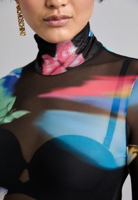 MOSCHINO JEANS BUTTERFLIES - Μπλούζα με μακριά μανίκια - fantasia nero