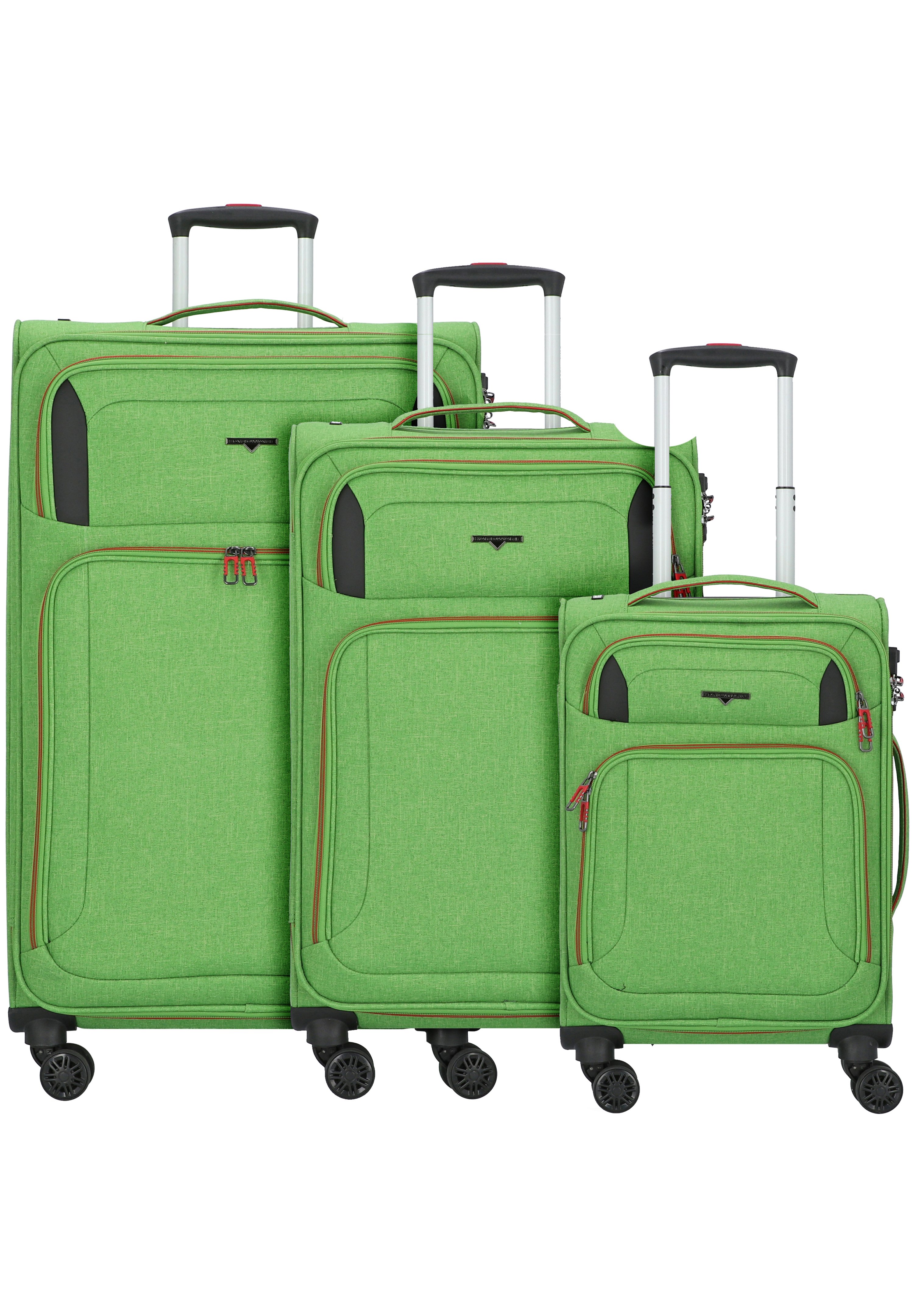bright green suitcase