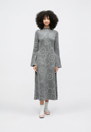 Marimekko WILLAT PIIRTO UNIKKO - Svetríkové šaty - dark grey/off white