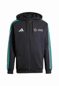 MERCEDES - AMG PETRONAS FORMULA ONE TEAM DNA FULL ZIP MEN - Sweater met rits - black   white