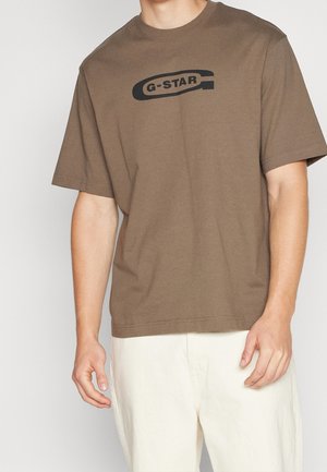 Print T-shirt - brown