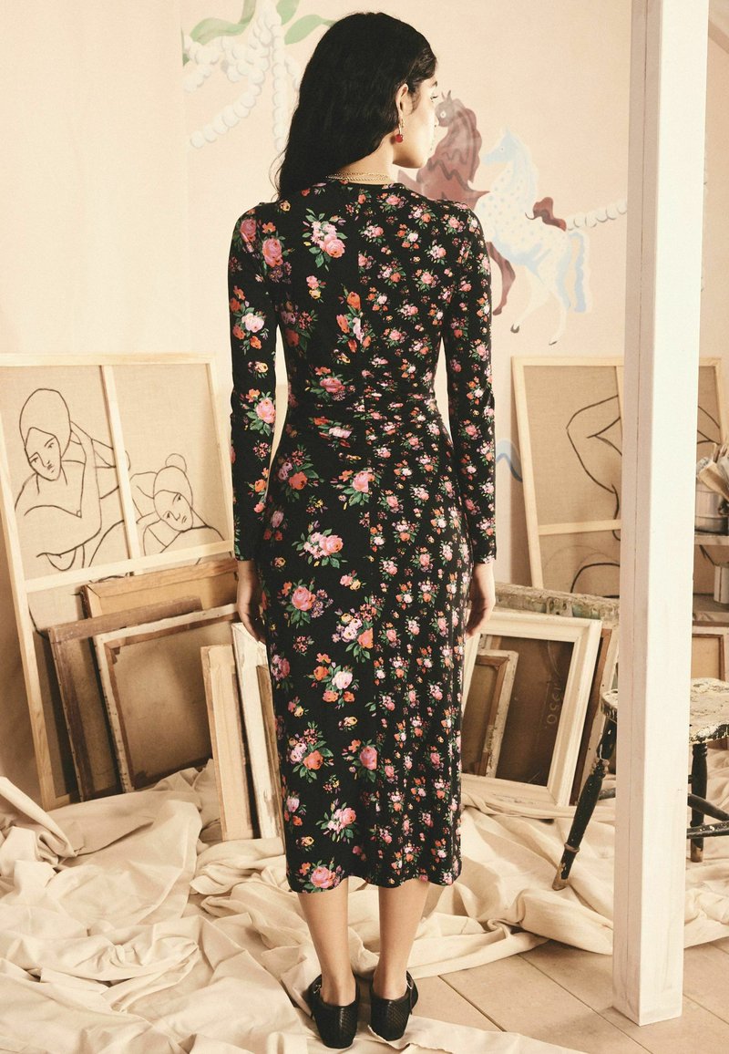 Cath Kidston SLIP - Jersey dress - black bunches/black - Zalando Cath Kidston SLIP - Jersey dress - black bunches/black - Zalando