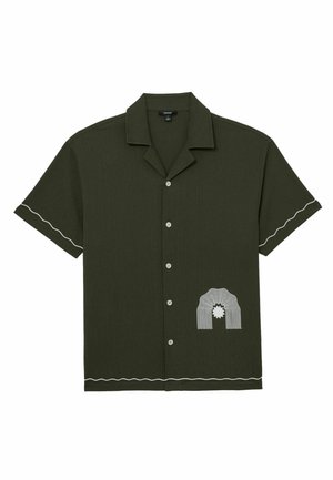 Reiss, REGULAR FIT - SOLANO TEXTURED MOTIF-PRINT - Chemise - dark green