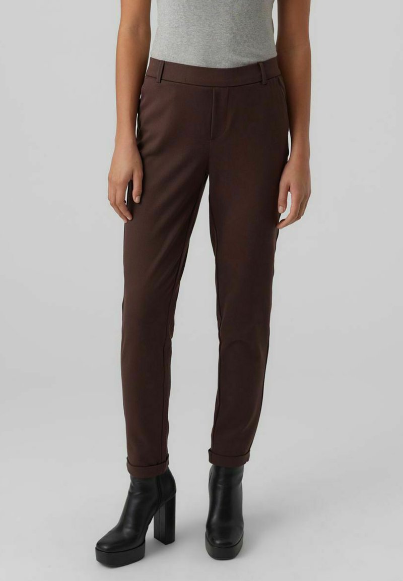 Vero Moda - VMMAYA MR SOLID  NOOS - Broek - coffee bean, Vergroten