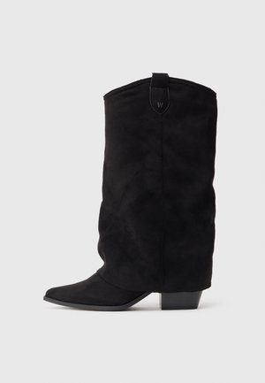 TALIA - Cizme cowboy/biker - triple black