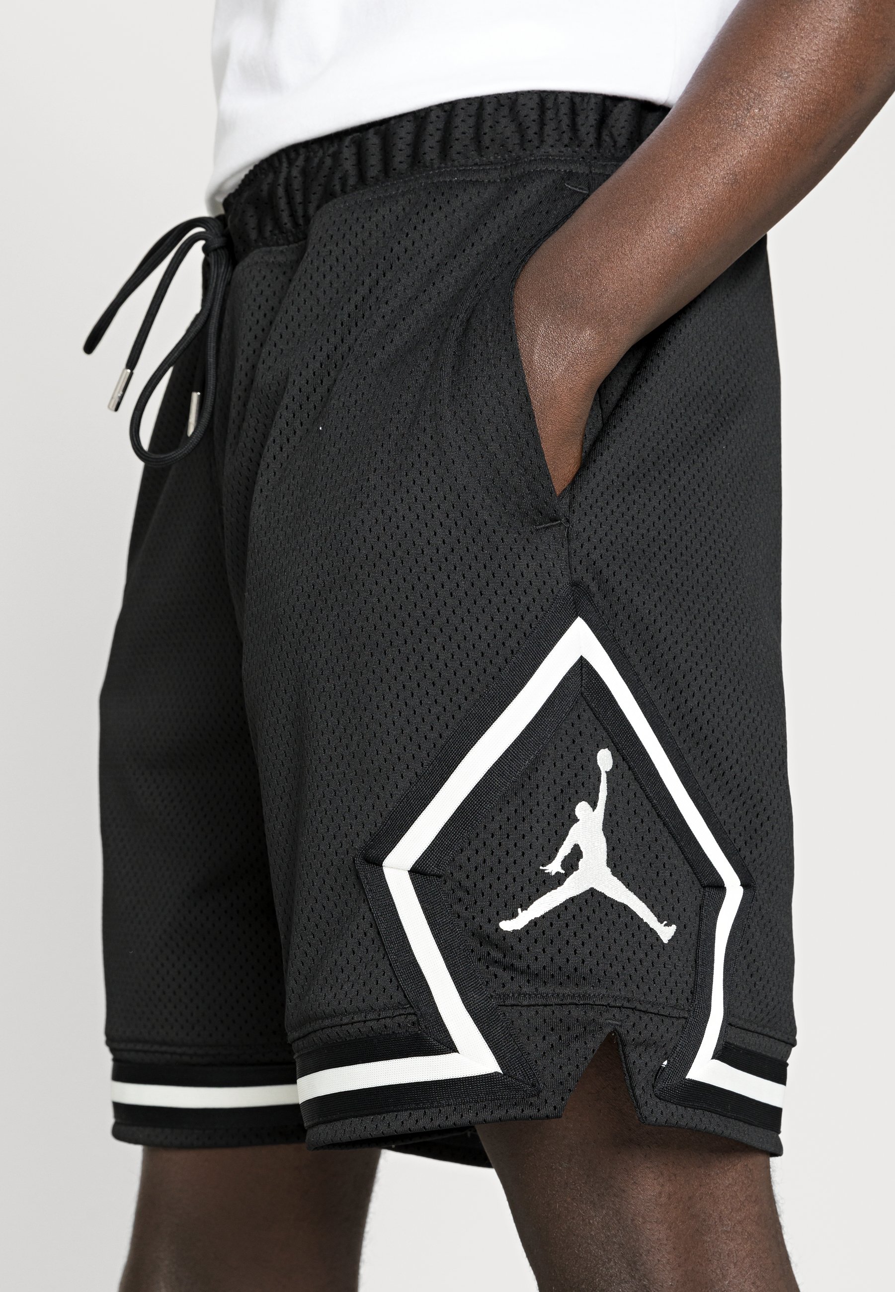 black and grey jordan shorts