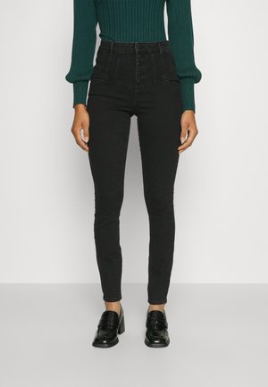 Vero Moda Tall VMSOPHIA BUTTON - Jeans Skinny Fit - black denim