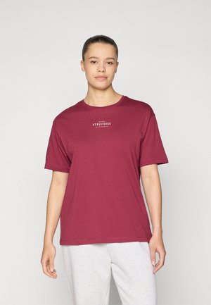 ONPPICA LIFE ON LOOSE TEE - T-shirt imprimé - rhododendron/white