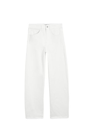 HIGH-WAIST BARREL FIT - Wide Leg - white