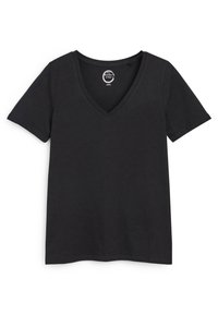 Next ESSENTIALS SHORT SLEEVE V-NECK T-SHIRT - Základné tričko - black
