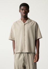 PULL&BEAR - LINEN BLEND - Shirt - ochre Thumbnail Image 1