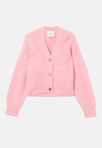 V NECK CARDIGAN - Vest - peony pink melange