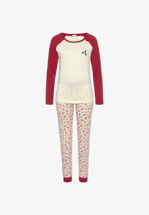 Pidžame - rot ecru gemustert