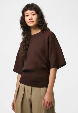 Pieces T-SHIRT PCJASSY KNITTED - Pullover - hot fudge