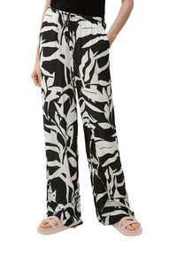 s.Oliver MIT CRÊPE STRUKTUR - Broek - schwarz
