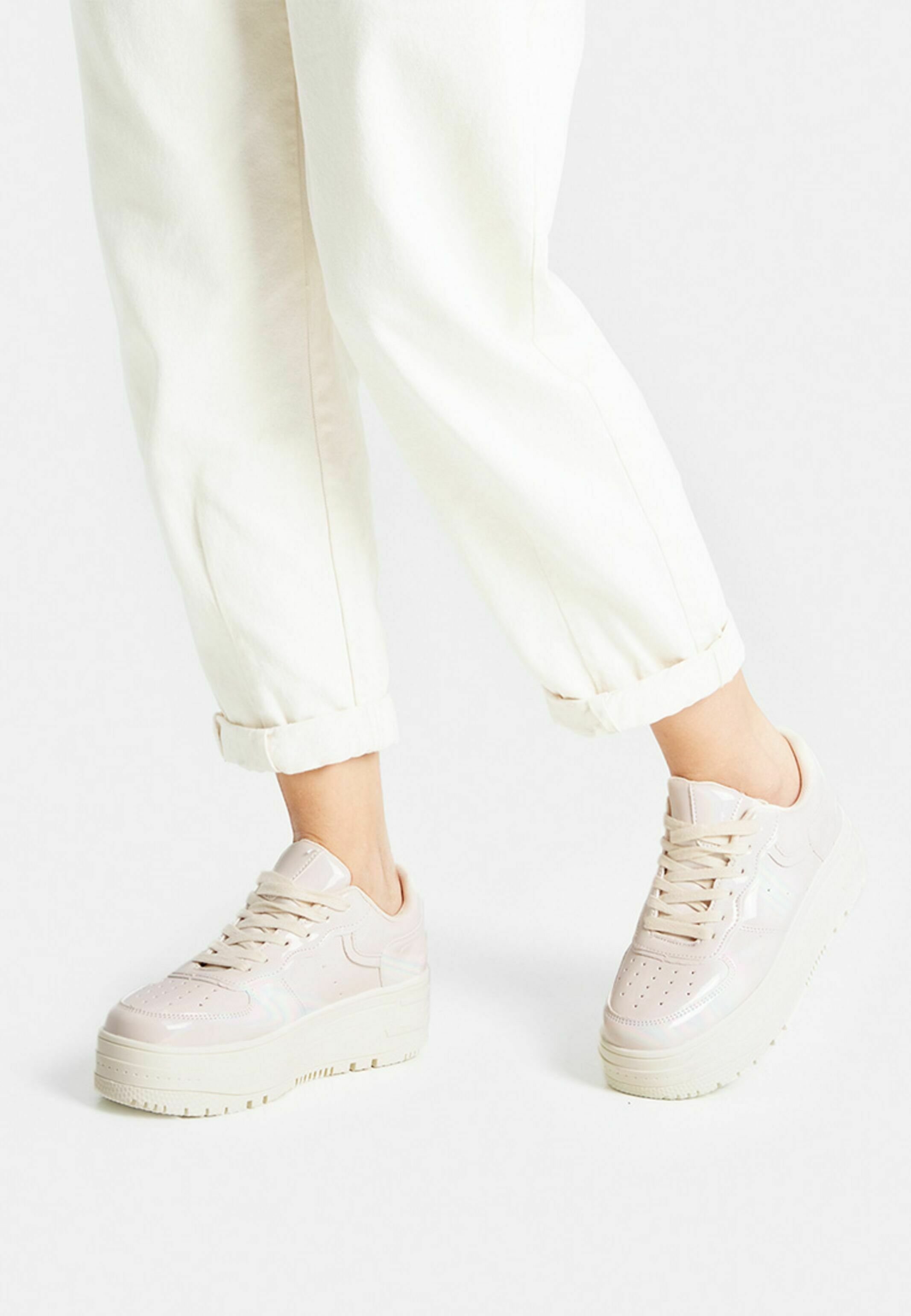 Bershka Baskets basses - nude/beige - ZALANDO.CH
