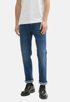 Jeans Straight Leg - used dark stone blue denim