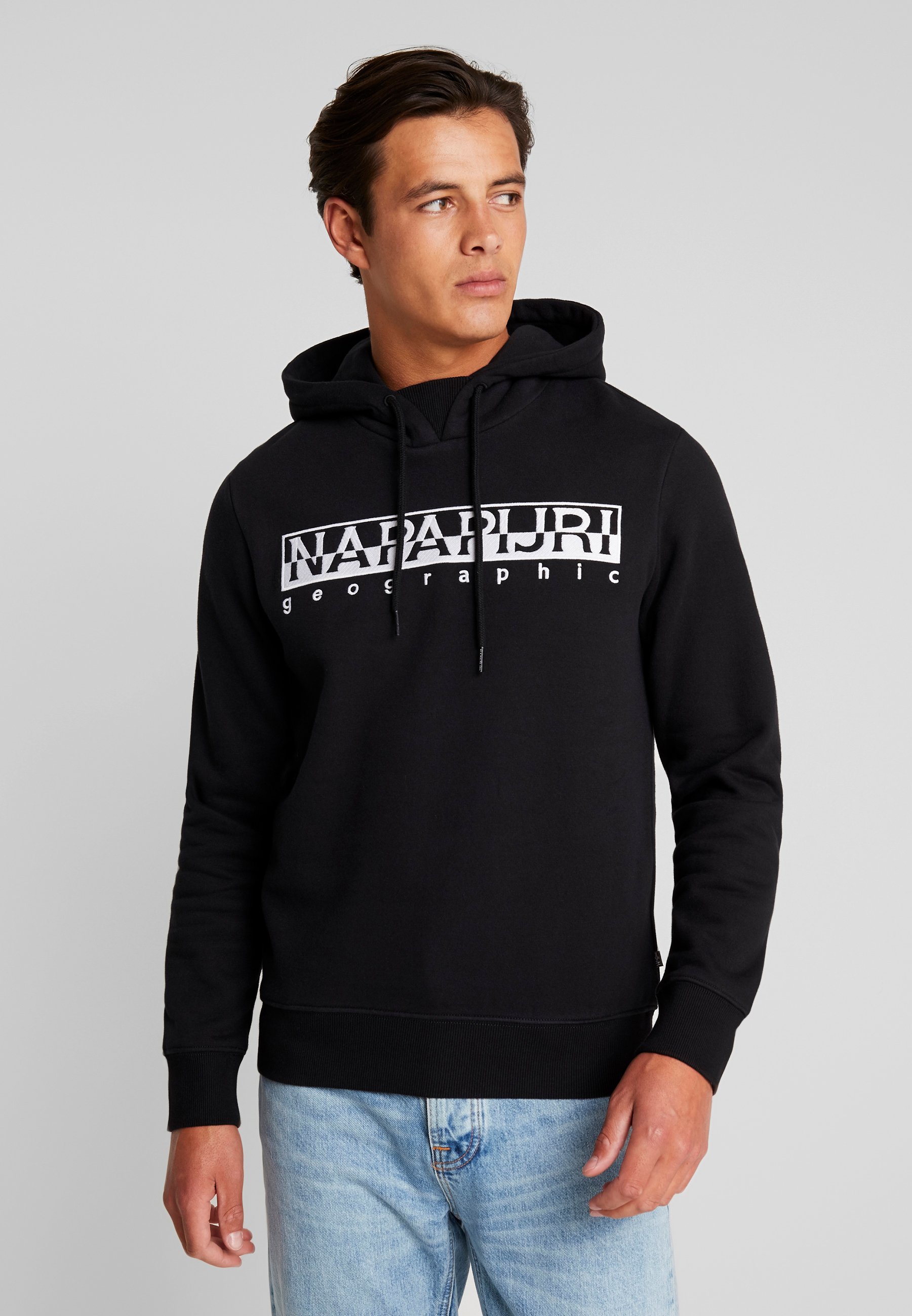 black napapijri hoodie