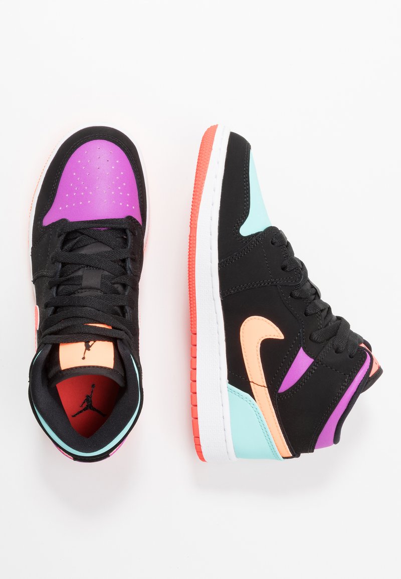 jordan aj 1 mid black total orange