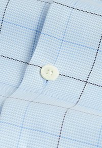 Next SIGNATURE TRIMMED REGULAR FIT SINGLE CUFF - Pluus - light blue check