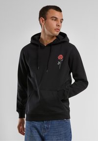 Mister Tee WILD ROSE  - Felpa con cappuccio - black