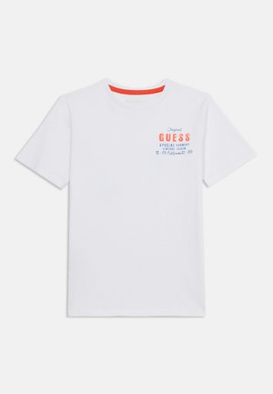 Guess, UNISEX - Printtipaita - pure white