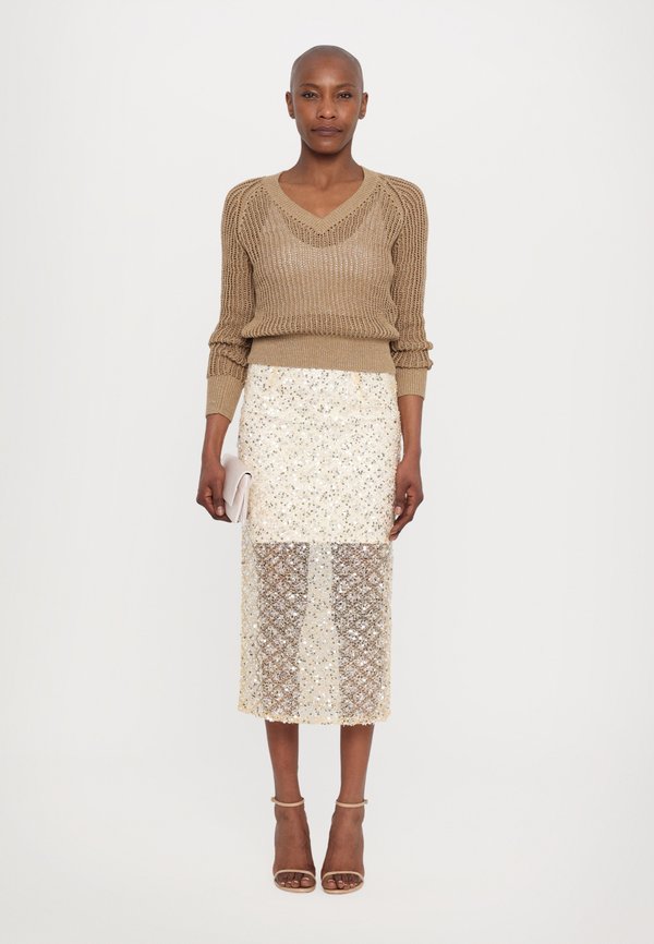 PRATER - Pencil skirt - panna3