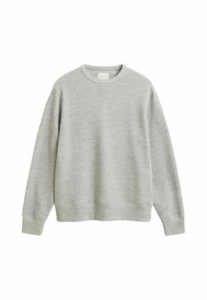 GANT, GANT HEATHER CREW NECK SWEATSHIRT - Felpa - grey melange