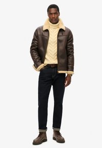 Superdry & Co AVIATOR - Giacca in similpelle - dark brown
