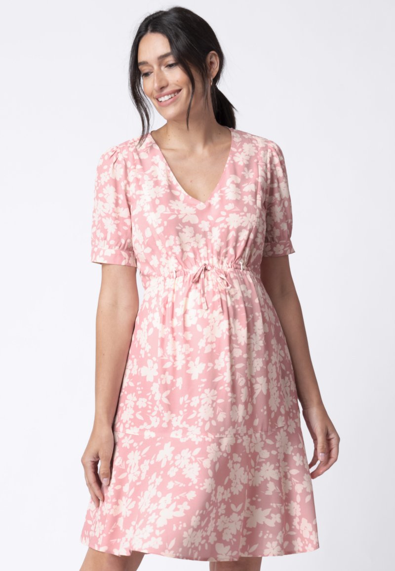 Damen Freizeitkleider | Seraphine FLORAL DRAWSTRING FIT & FLARE MATERNITY TO NURSING Freizeitkleid pink - QK89106 Damen Freizeitkleider | Seraphine FLORAL DRAWSTRING FIT & FLARE MATERNITY TO NURSING Freizeitkleid pink - QK89106