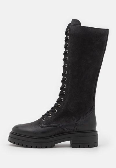 Bottes Cuissardes Femmes Dream Pairs - Style Rétro, Semelle Antidérapante TPR, Fermeture éclair Latérale Et Lacets Ajustables