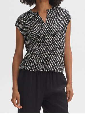 T-shirt imprimé - mottled black