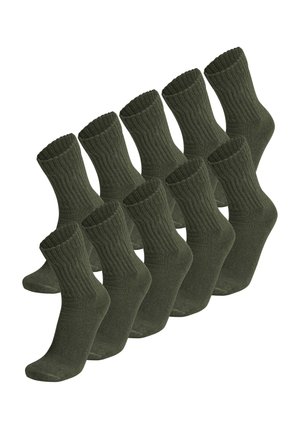 10 PAAR EXTREM STABILE ARBEITS SPORT - Socken - oliv